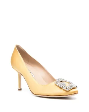 Manolo Blahnik Hangisi クリスタルバックルパンプス - サムネイル2