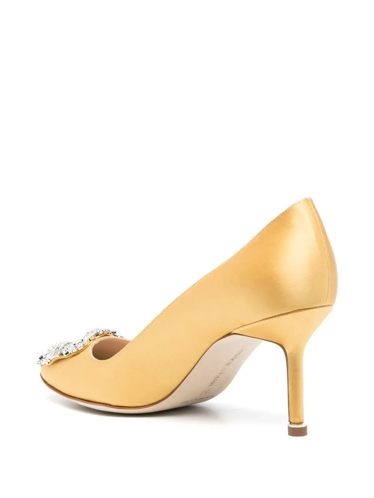 Manolo Blahnik Hangisi クリスタルバックルパンプス - 画像3