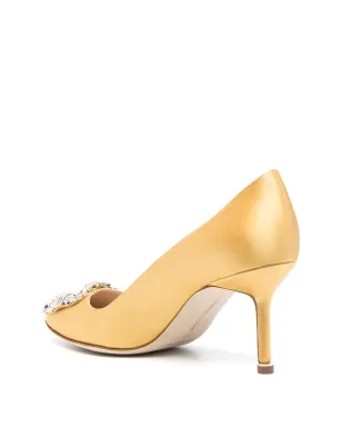 Manolo Blahnik Hangisi クリスタルバックルパンプス - サムネイル3