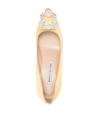 Manolo Blahnik Hangisi クリスタルバックルパンプス - サムネイル4