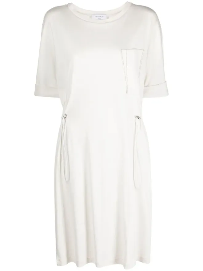 Fabiana Filippi Fabiana Filippi ドローストリングウエスト コットンTシャツドレスの商品画像