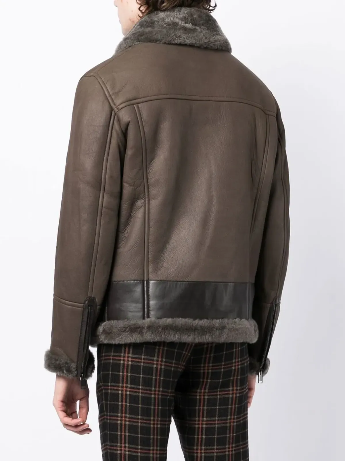 Brioni シアリングパネルドラムスキンジャケット - 画像4