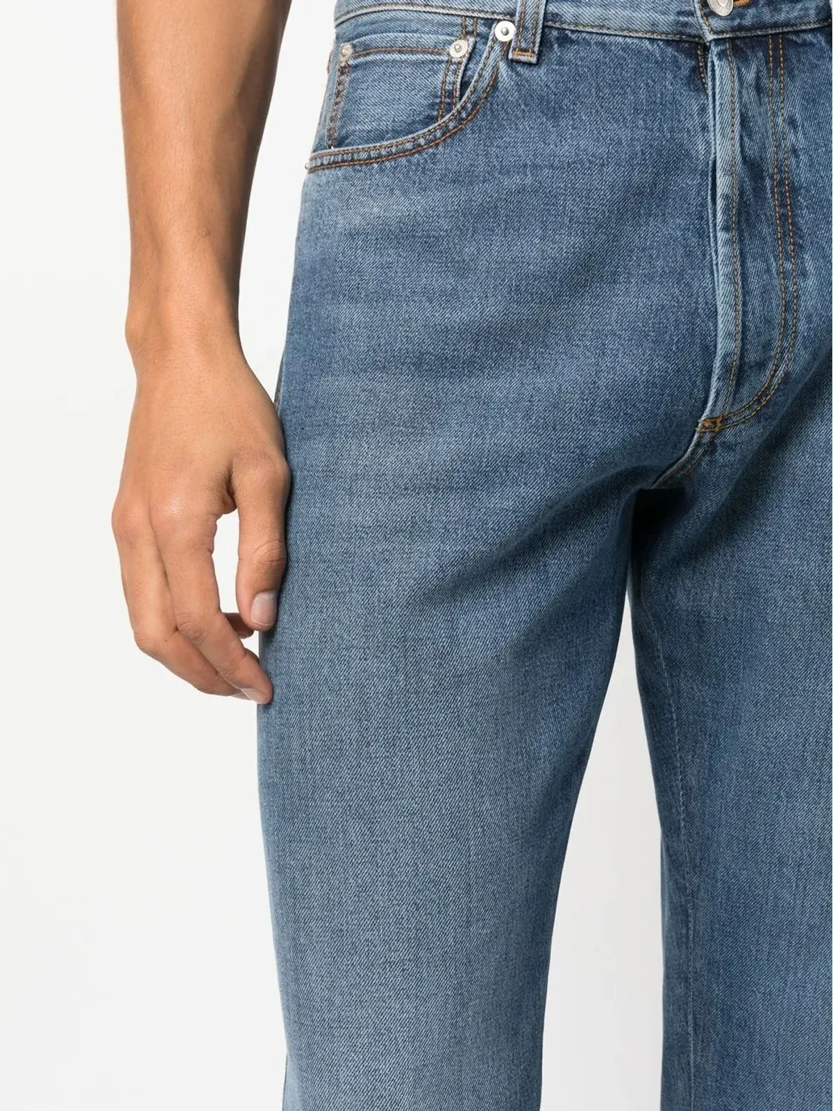Alexander McQueen turn-up cuff straight-leg jeans - Blue - 画像5