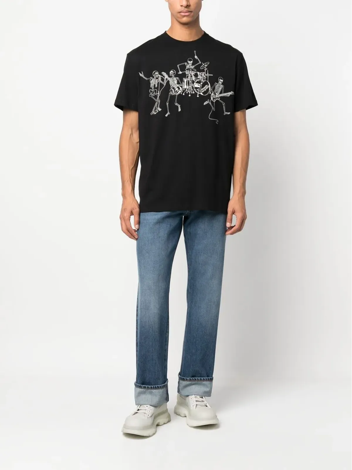 Alexander McQueen turn-up cuff straight-leg jeans - Blue - 画像2