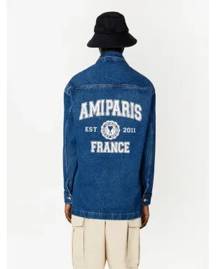 AMI Paris スプレッドカラー デニム オーバーシャツ - サムネイル5
