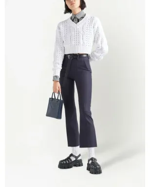 Prada ギャバジン ウール フレアパンツ - サムネイル2