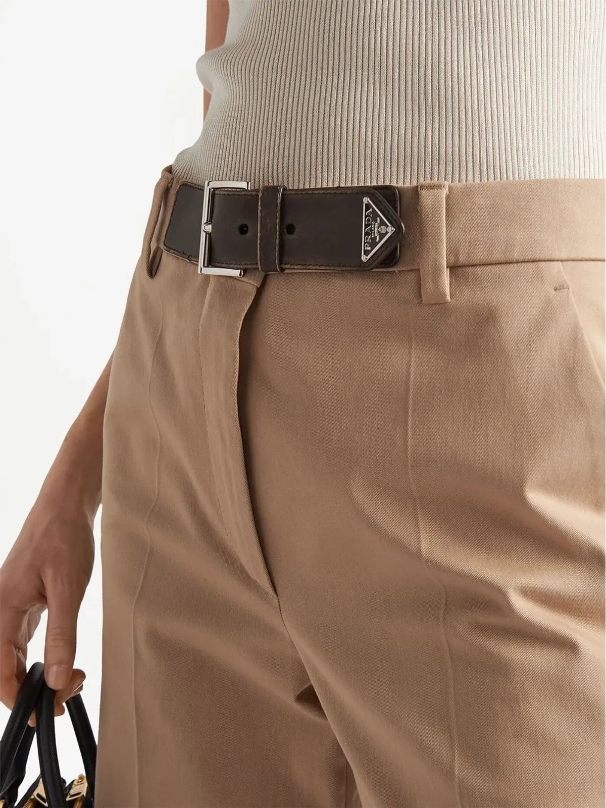 Prada ギャバジン ワイドレッグパンツ - 画像5