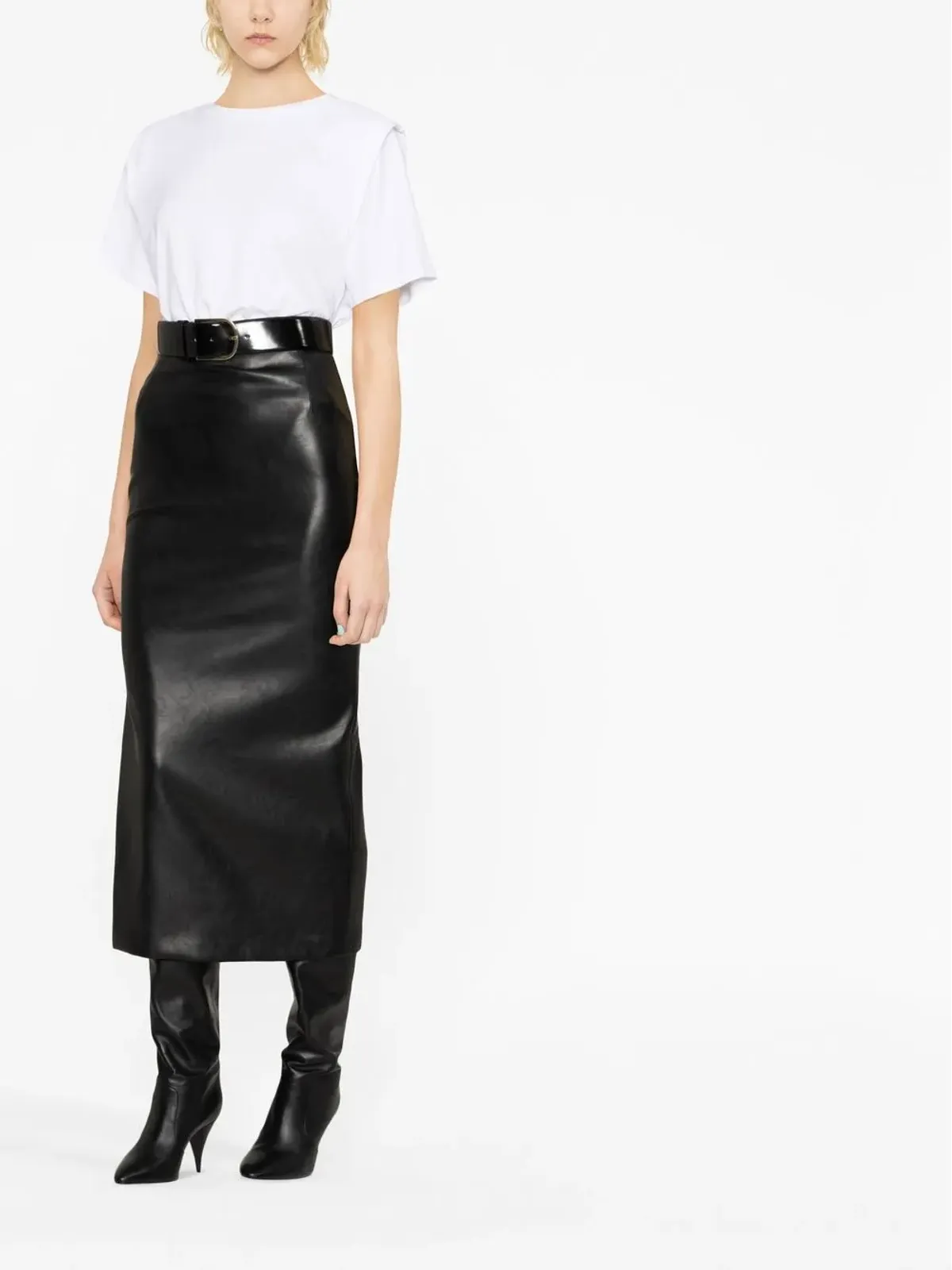 ISABEL MARANT ゼリトス プリーツディテール Tシャツ - 画像3