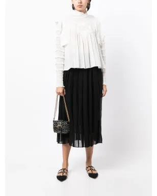 Gucci Pre-Owned シアーギャザー ミディスカート - サムネイル2