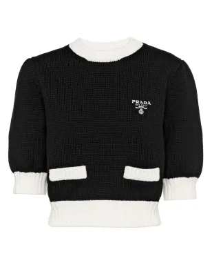 Prada ロゴ刺繍 クロップドセーター - サムネイル1
