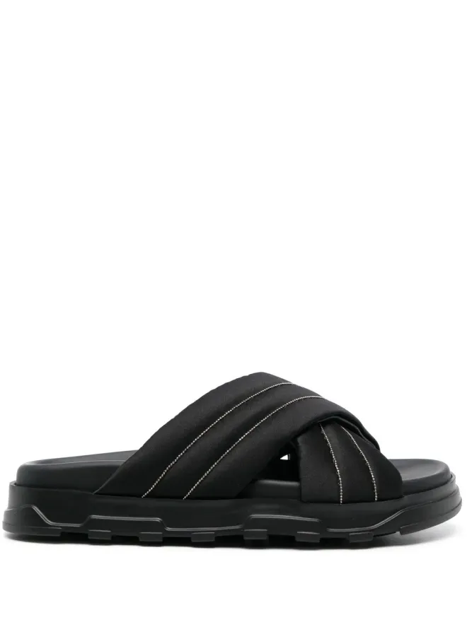Fabiana Filippi Fabiana Filippi キルテッド クロスオーバーストラップ サンダルの商品画像