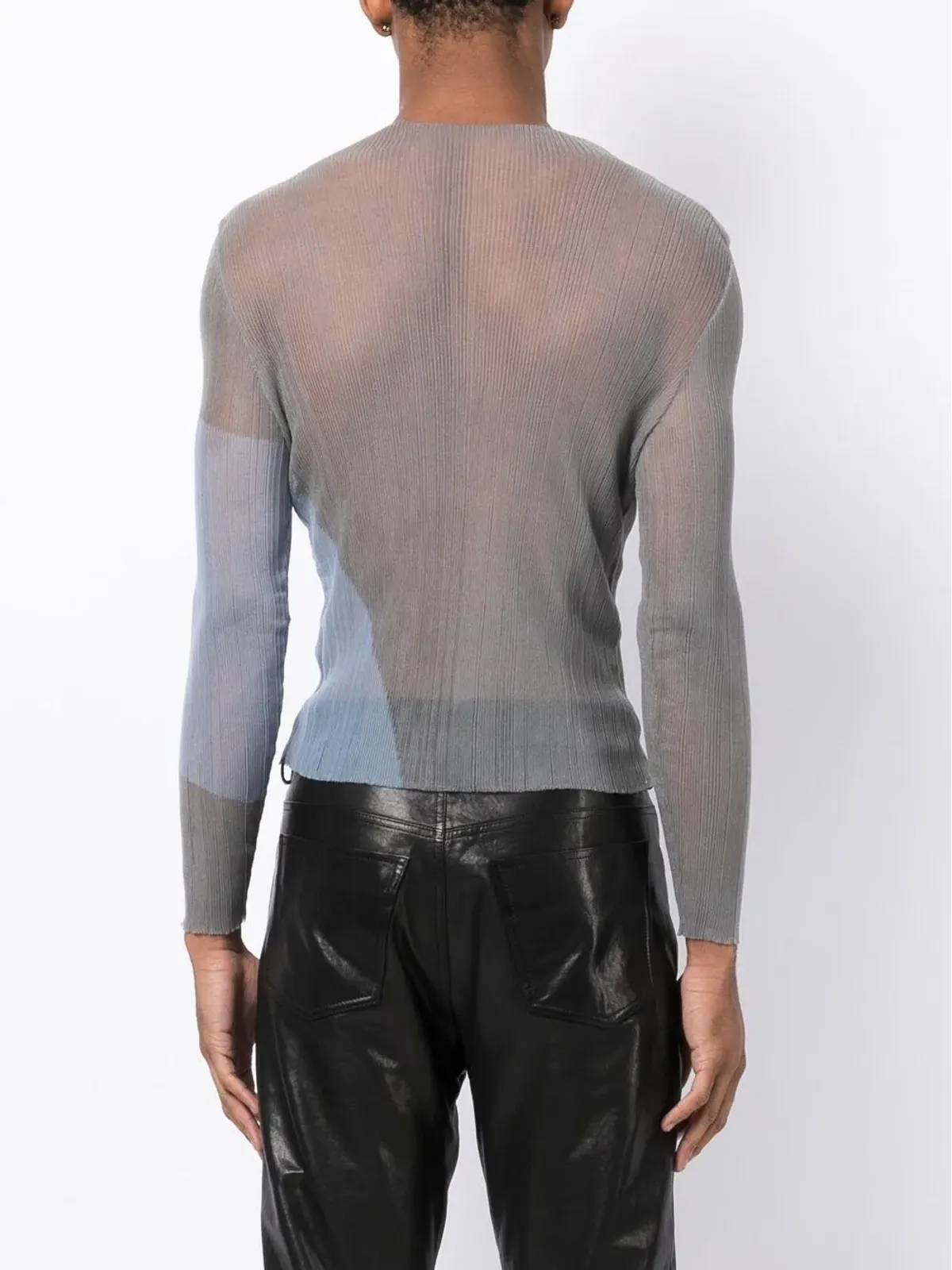 Eckhaus Latta 水彩風ロングスリーブトップ - ブルー - 画像5