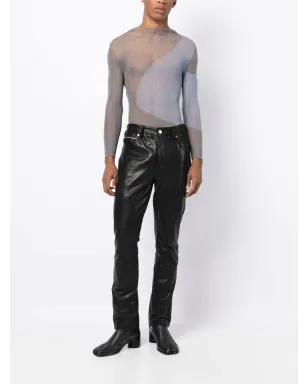 Eckhaus Latta 水彩風ロングスリーブトップ - ブルー - サムネイル2