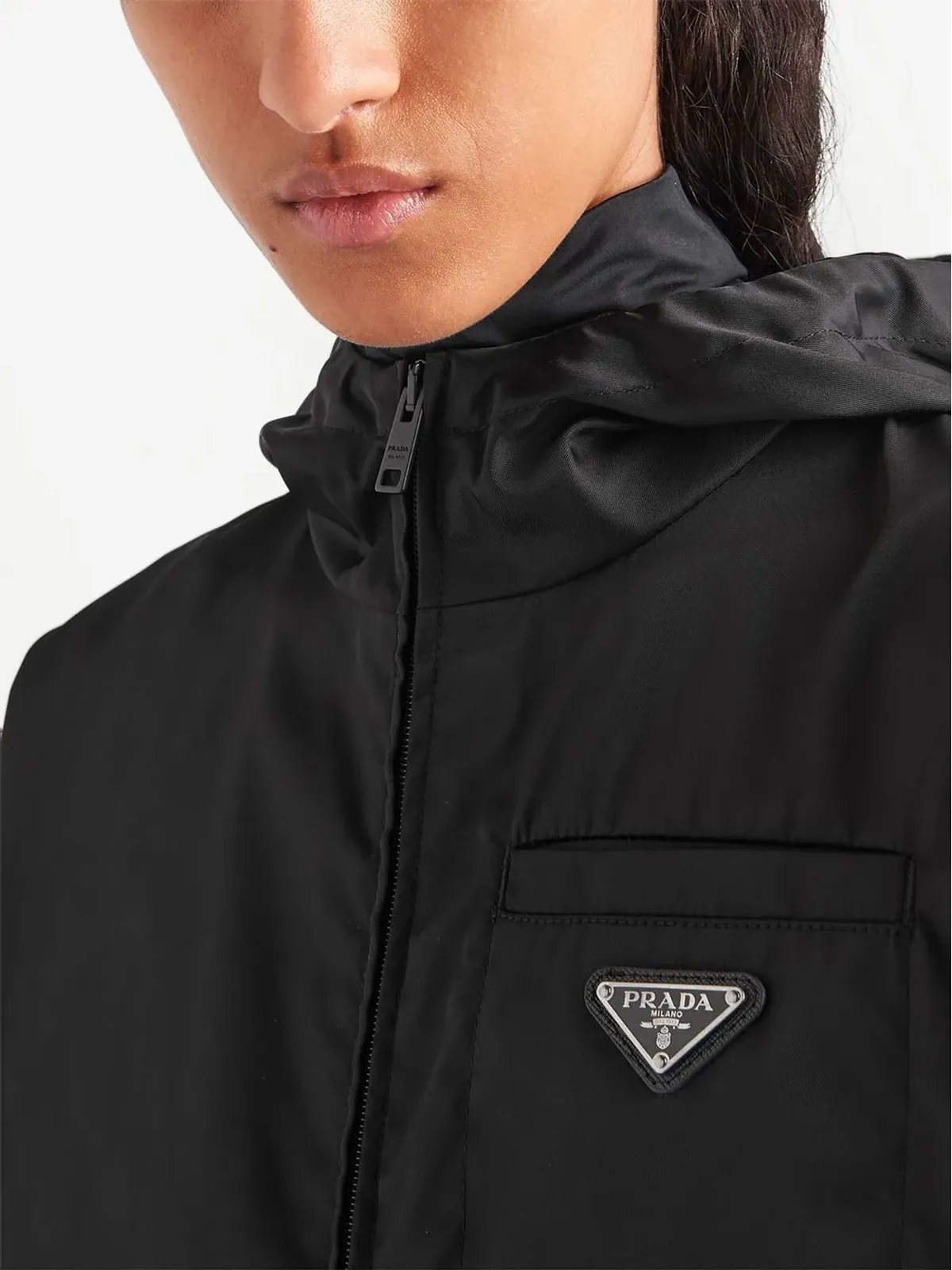 Prada Re-Nylon クロップドジャケット - 画像4