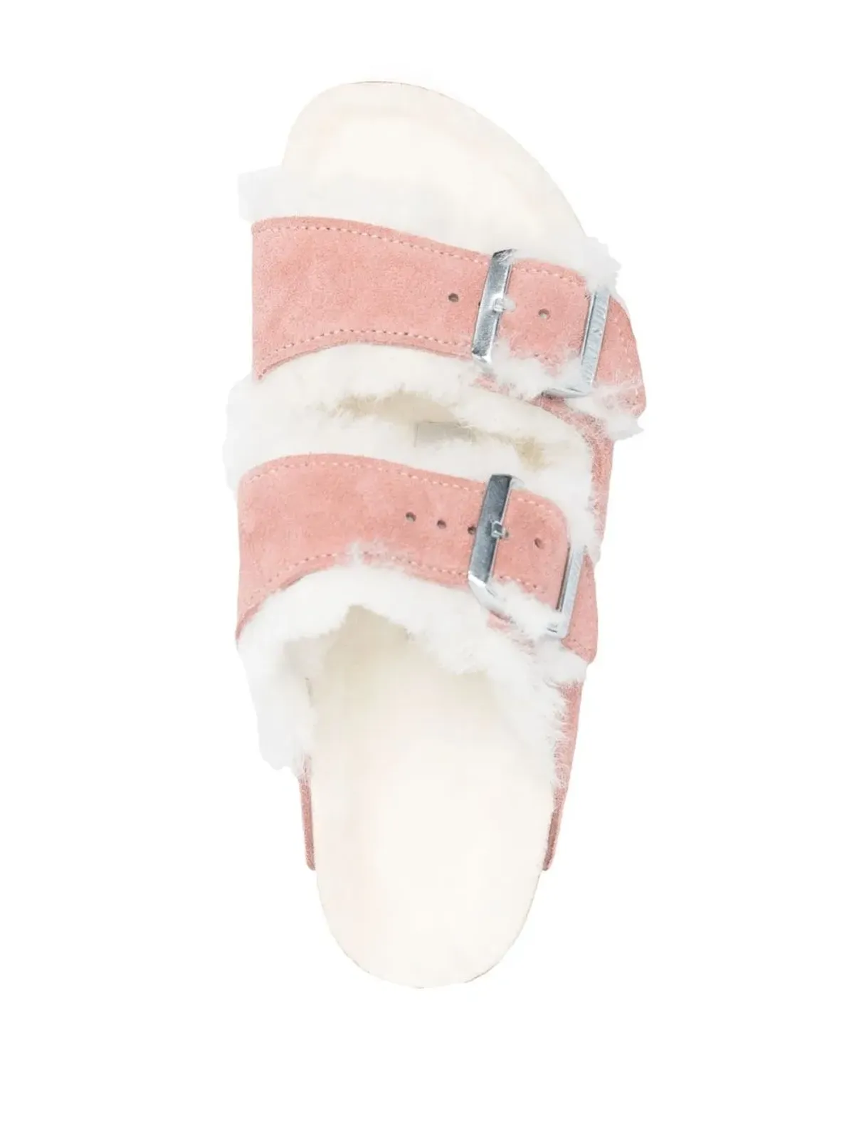 Birkenstock shearling double buckle slides - Pink - 画像4