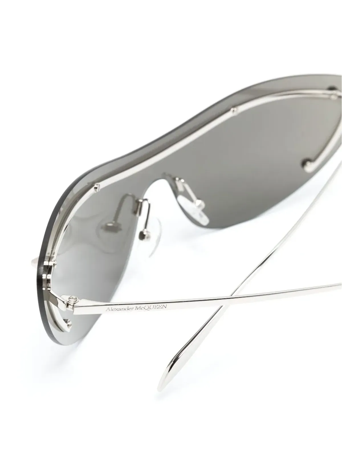 Alexander McQueen Eyewear フレームレス・ティンテッドサングラス - シルバー - 画像3