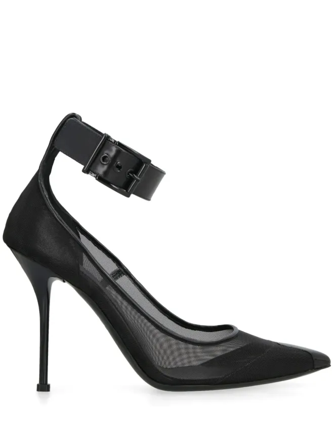 Alexander McQueen Alexander McQueen 85mm メッシュパンプス - ブラックの商品画像