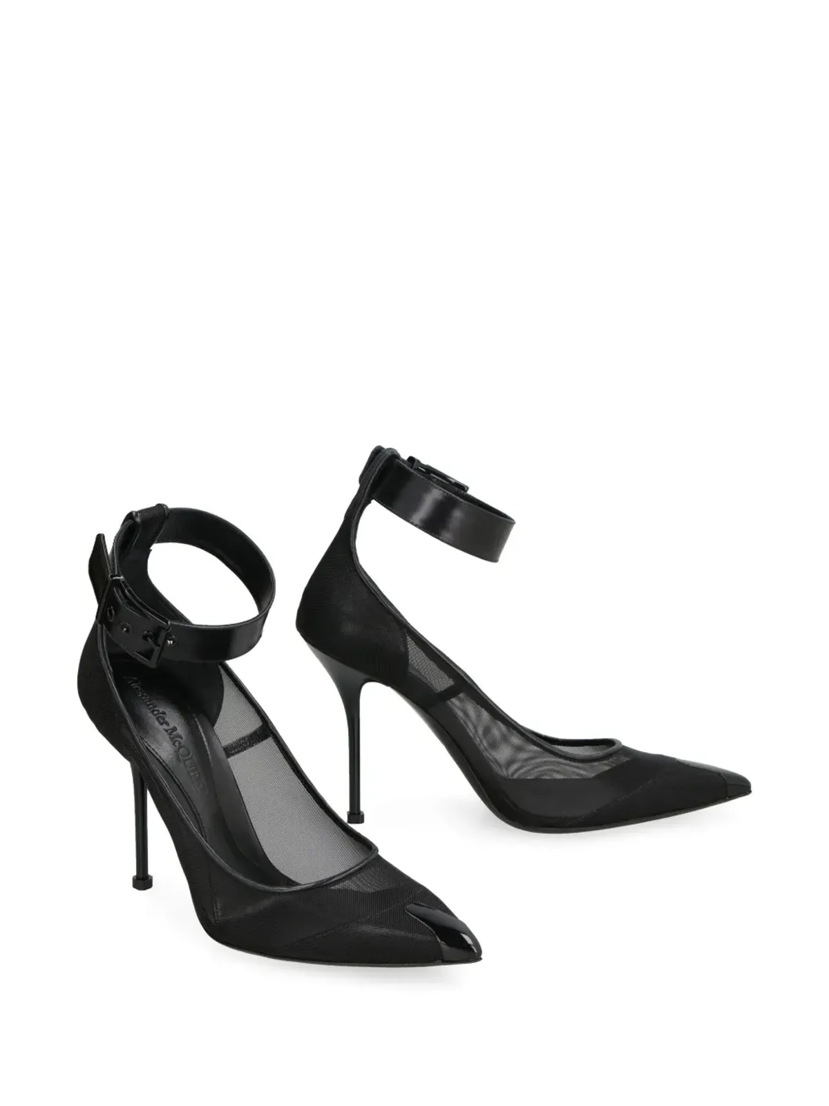 Alexander McQueen 85mm メッシュパンプス - ブラック - 画像2
