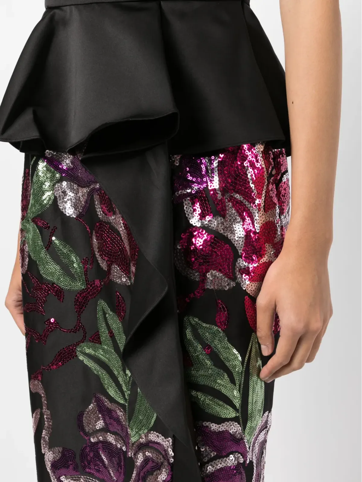 Marchesa Notte スパンコール装飾ドレス - ブラック - 画像5