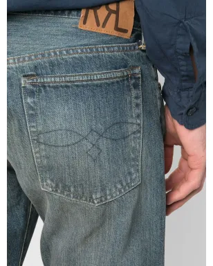 Ralph Lauren RRL ストレートレッグ ウォッシュドデニムジーンズ - ブルー - サムネイル5