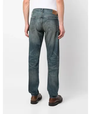 Ralph Lauren RRL ストレートレッグ ウォッシュドデニムジーンズ - ブルー - サムネイル4