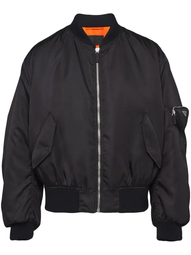 Prada Prada ジップドボンバージャケット ブラックの商品画像