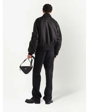 Prada ジップドボンバージャケット ブラック - サムネイル3