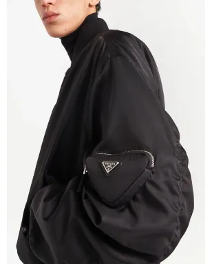 Prada ジップドボンバージャケット ブラック - サムネイル4