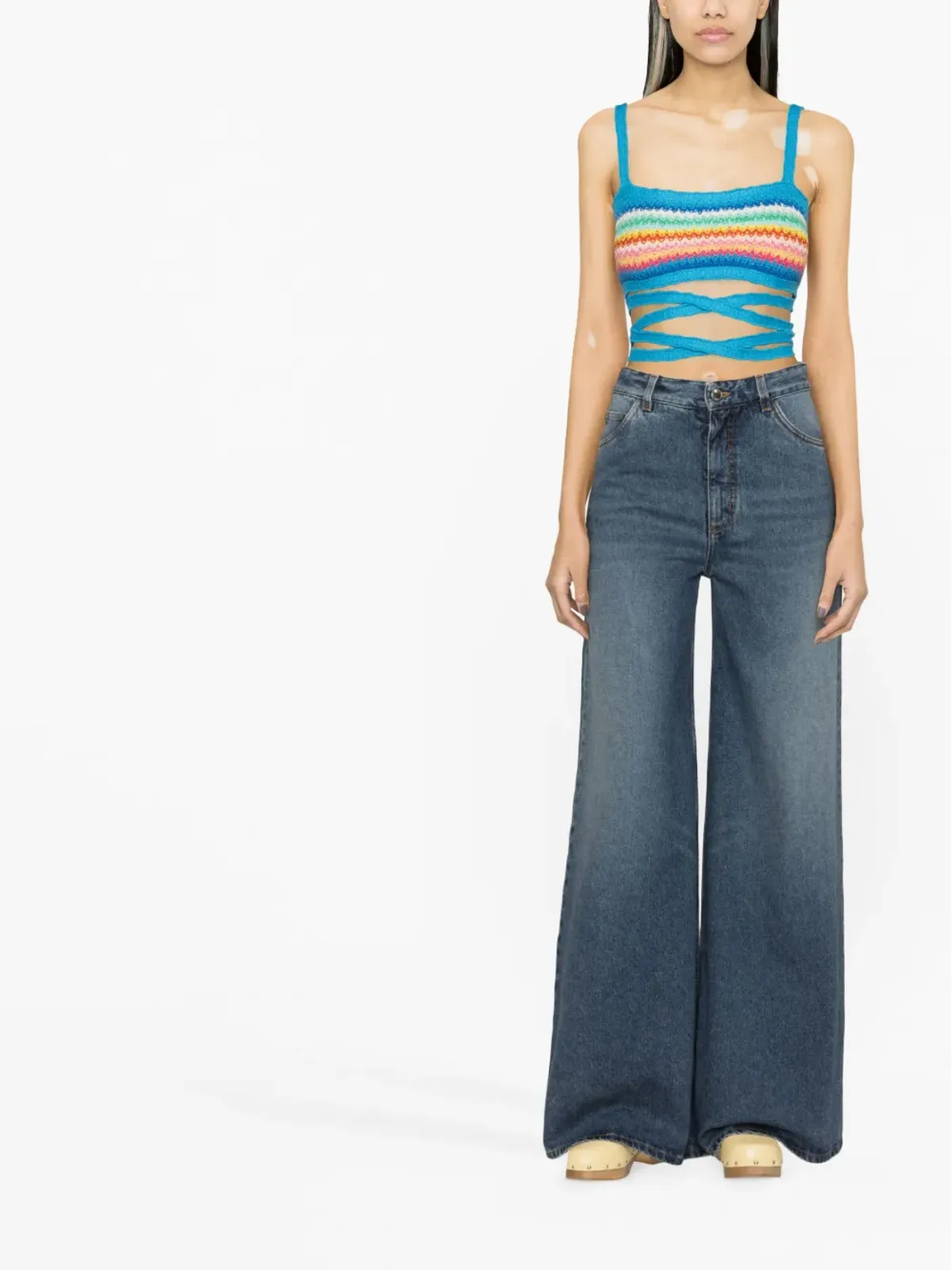 Alanui Over The Rainbow knitted bra - Blue - 画像2