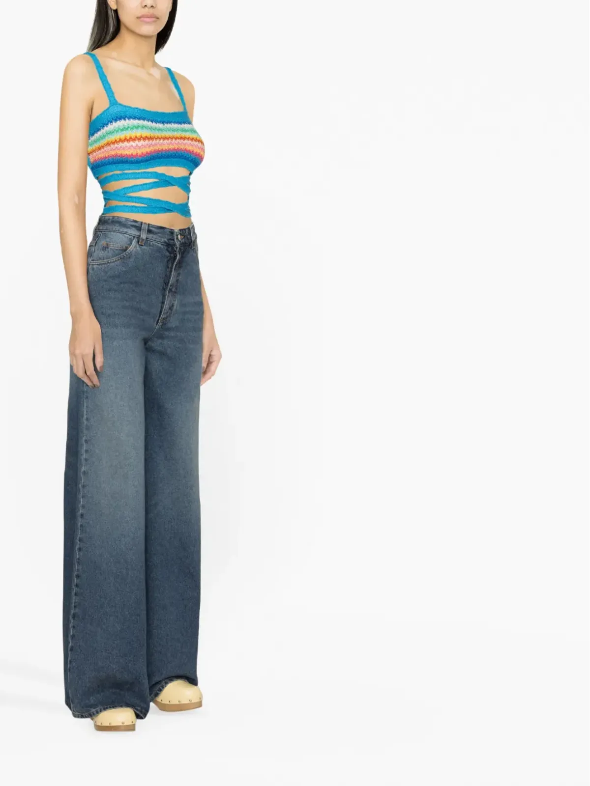 Alanui Over The Rainbow knitted bra - Blue - 画像3
