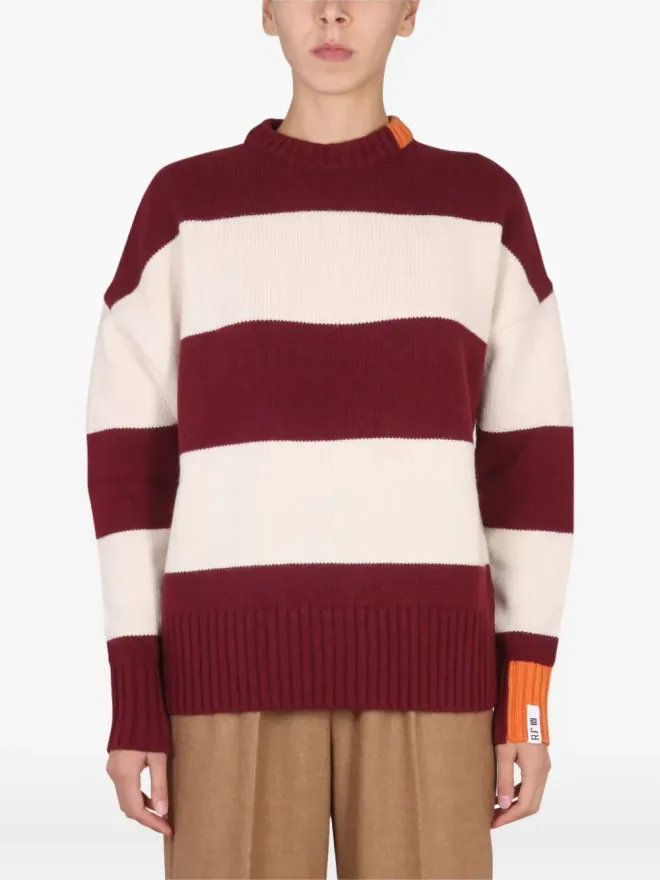 RIGHT FOR RIGHT FOR ストライプ柄ニットセーターの商品画像