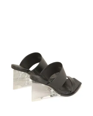 Alexander McQueen レザーサンダル - ブラック - サムネイル3