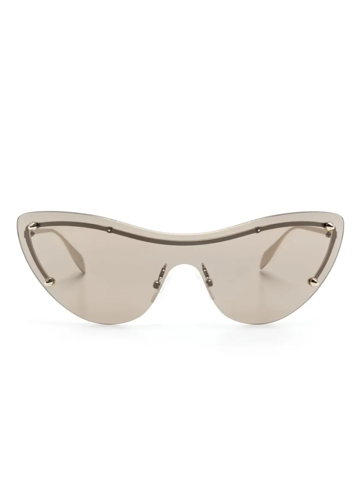 Alexander McQueen Eyewear frameless-design sunglasses - Silver - 画像1