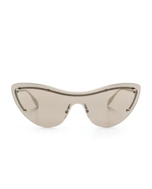 Alexander McQueen Eyewear frameless-design sunglasses - Silver - サムネイル1