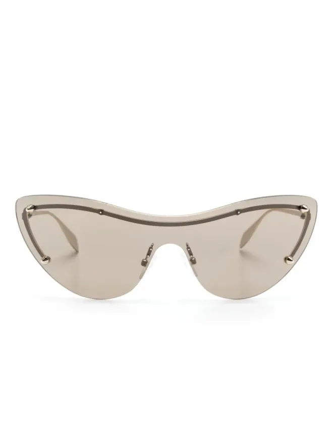 Alexander McQueen Eyewear Alexander McQueen Eyewear frameless-design sunglasses - Silverの商品画像