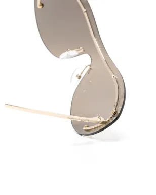Alexander McQueen Eyewear frameless-design sunglasses - Silver - サムネイル3