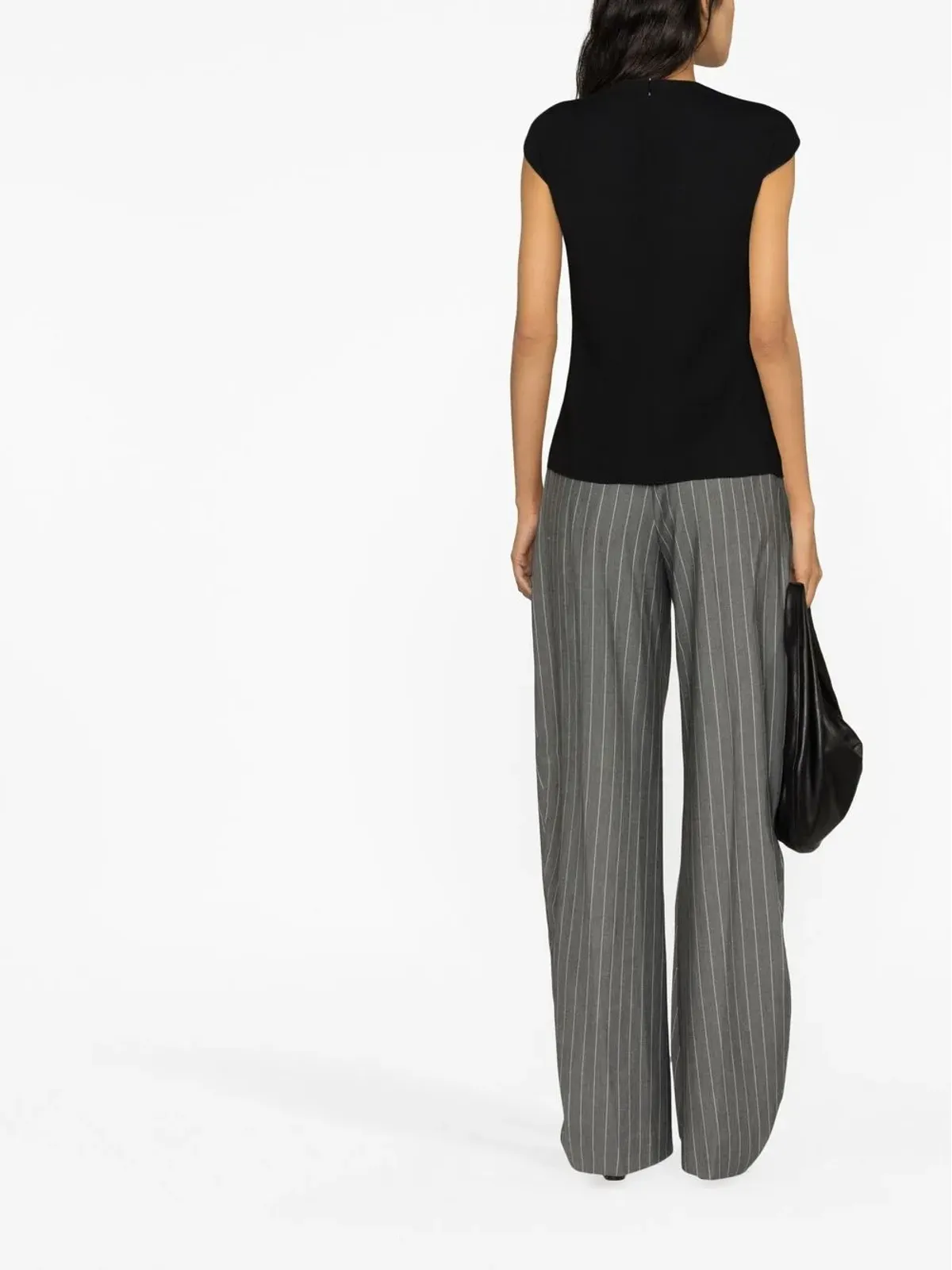 Stella McCartney リングハードウェア・コールドショルダーTシャツ（ブラック） - 画像3