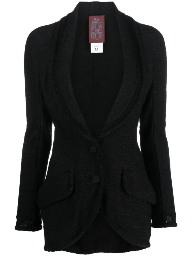 John Galliano Pre-Owned John Galliano ヴィンテージ クロシェニットブレザーの商品画像