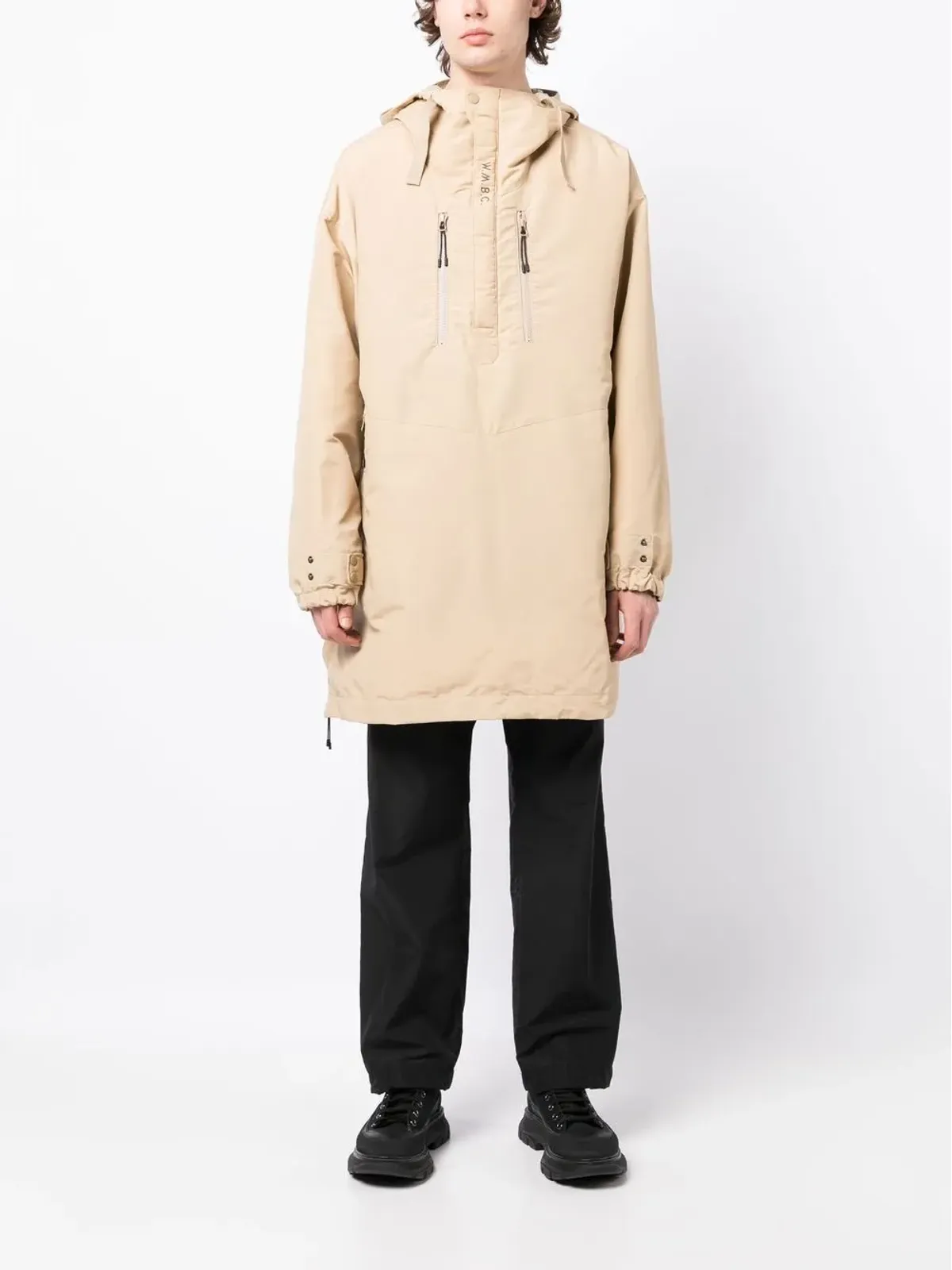 White Mountaineering ハーフジップアップ パデッドコート - 画像2