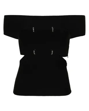 Alexander McQueen カットアウト・オフショルダートップ - サムネイル1
