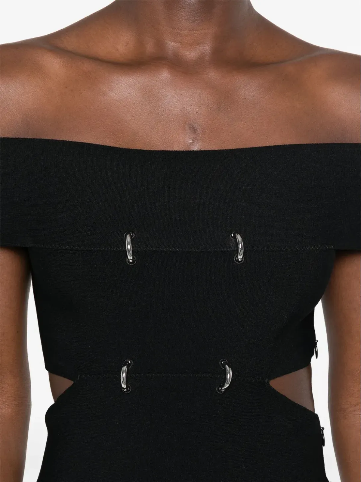 Alexander McQueen カットアウト・オフショルダートップ - 画像5