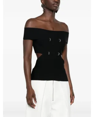 Alexander McQueen カットアウト・オフショルダートップ - サムネイル3