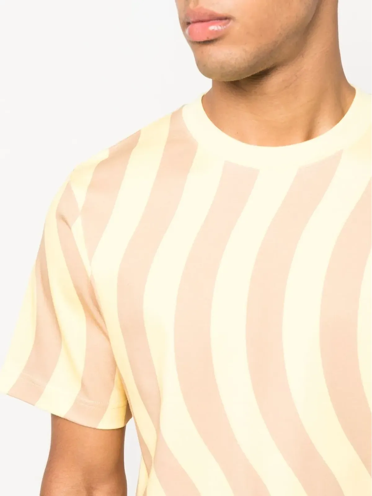Camper wave-print short-sleeve T-shirt - Yellow - 画像5