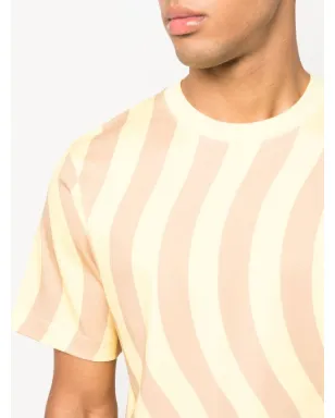 Camper wave-print short-sleeve T-shirt - Yellow - サムネイル5