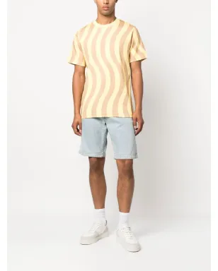 Camper wave-print short-sleeve T-shirt - Yellow - サムネイル2
