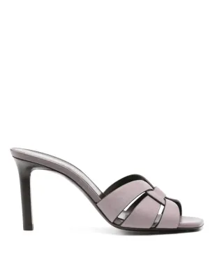 Saint Laurent トリビュート レザーサンダル - Purple - サムネイル1