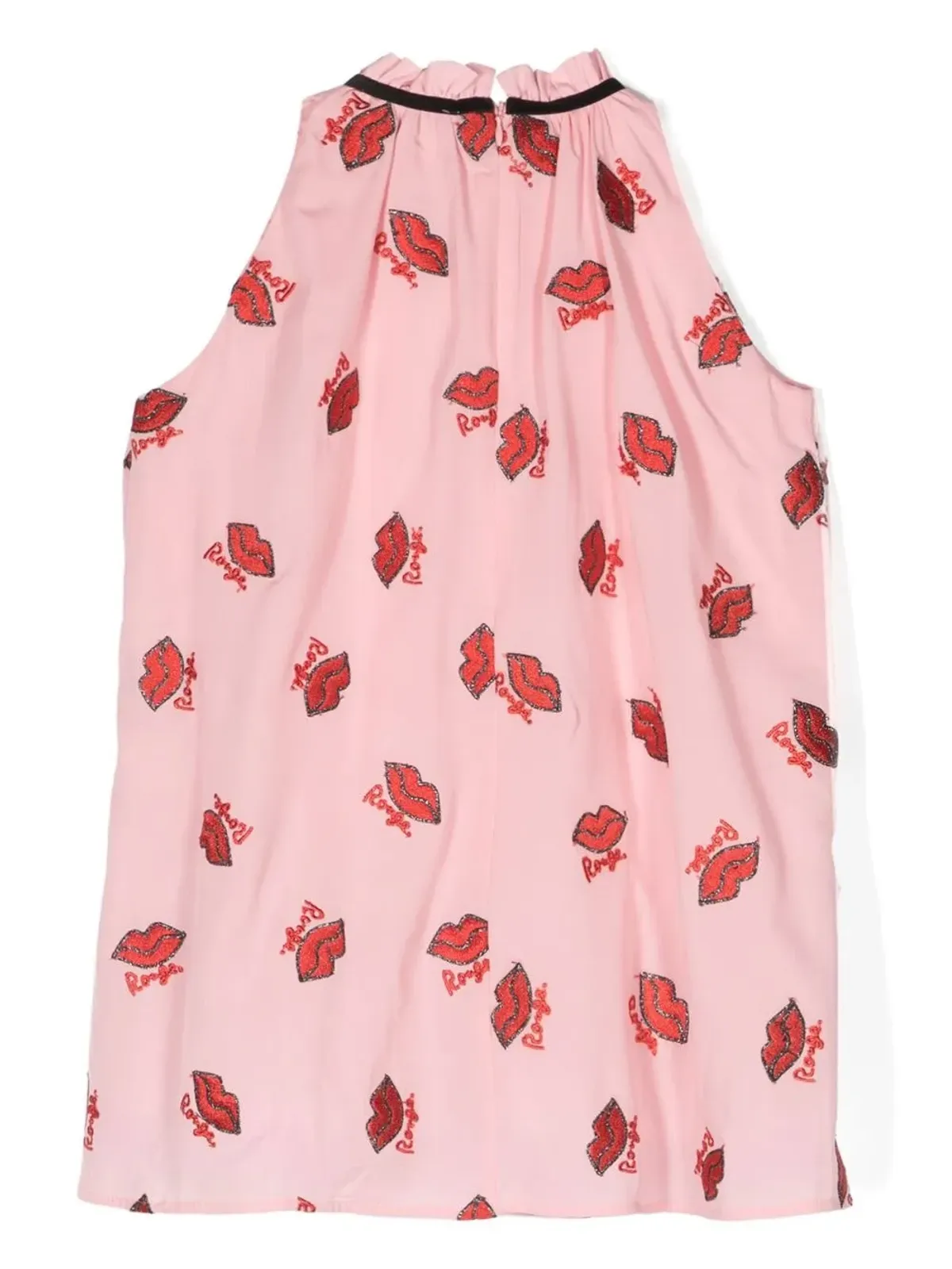 SONIA RYKIEL ENFANT リップモチーフプリント ノースリーブドレス - ピンク - 画像2