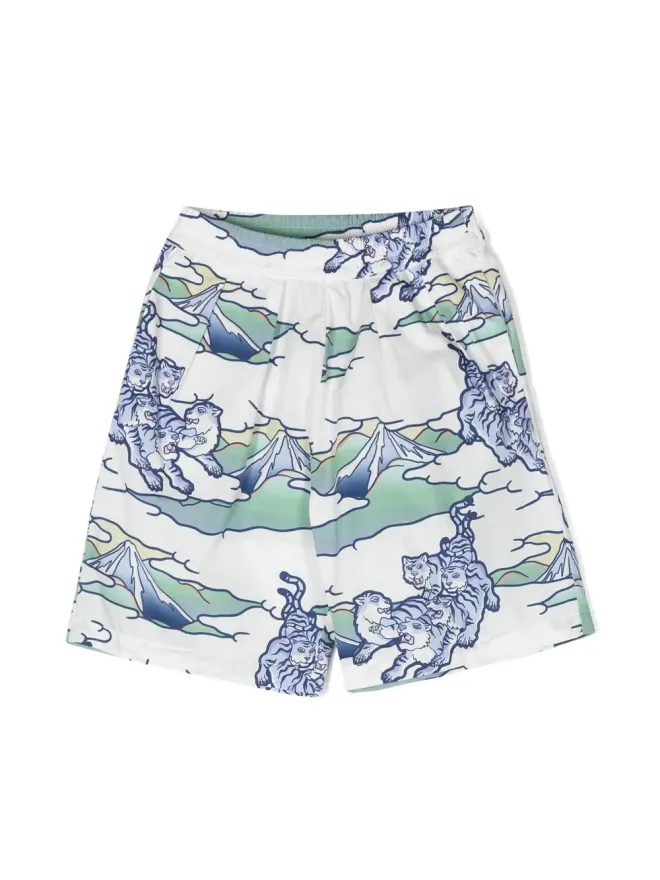 Kenzo Kids Kenzo Kids グラフィックプリントショーツの商品画像