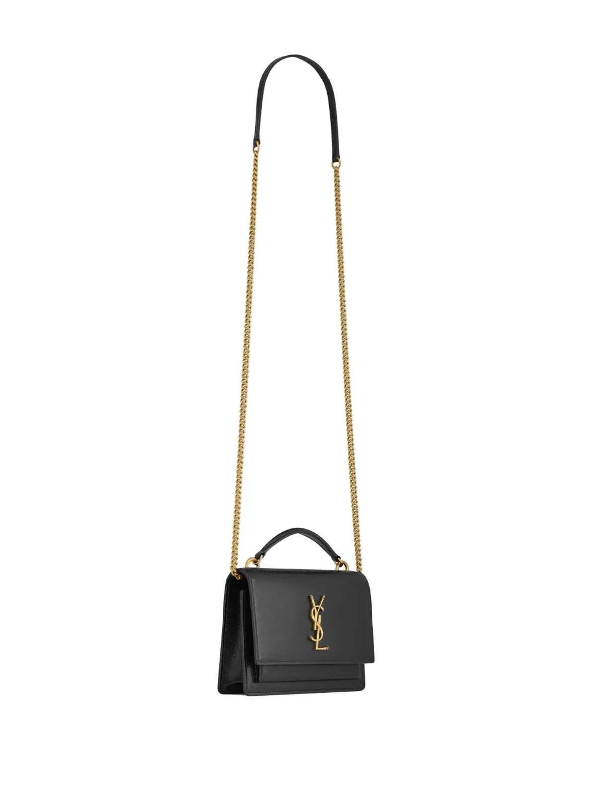 Saint Laurent Sunset サッチェルバッグ ブラック - 画像4