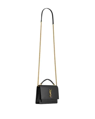Saint Laurent Sunset サッチェルバッグ ブラック - サムネイル4